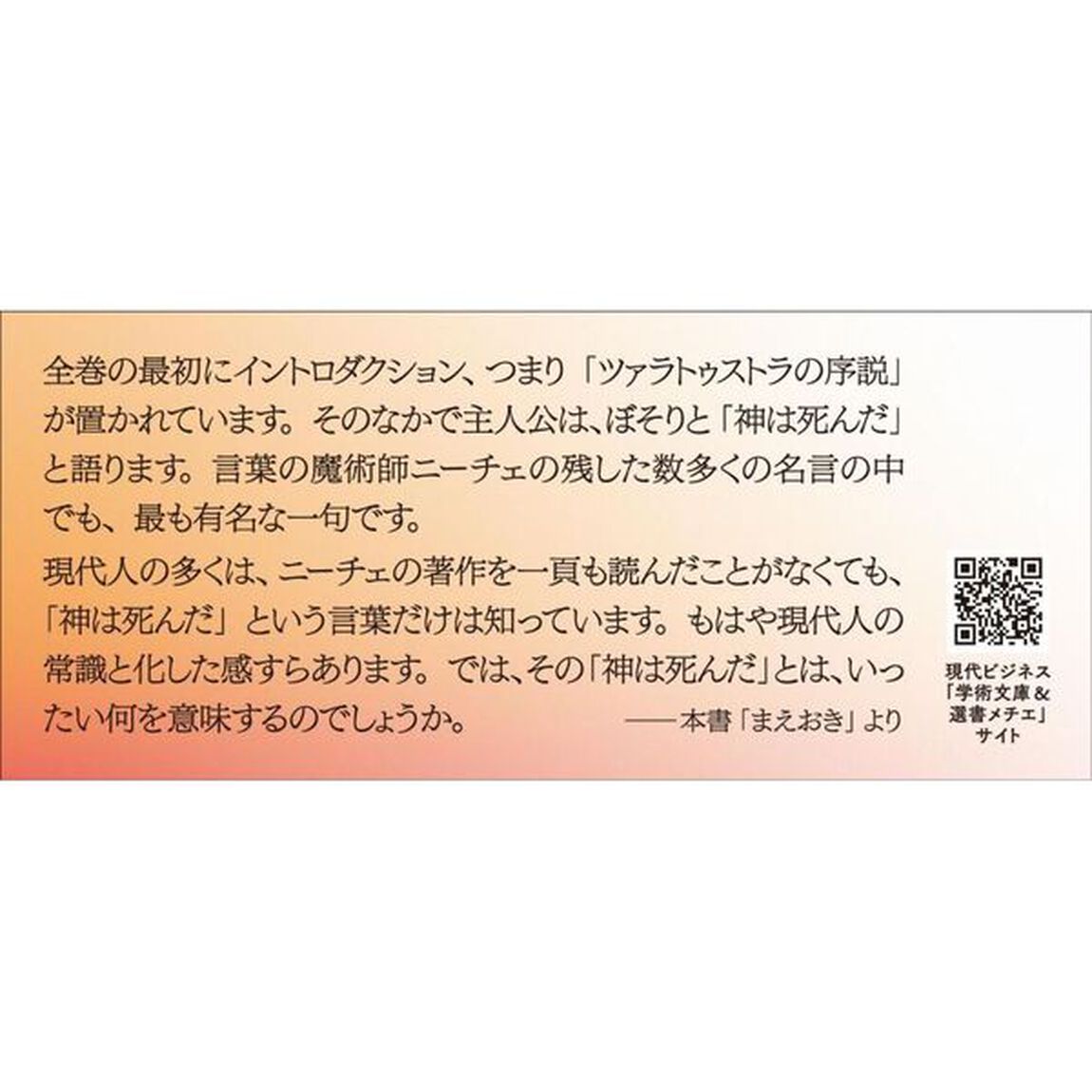 快読ニーチェ『ツァラトゥストラはこう言った』