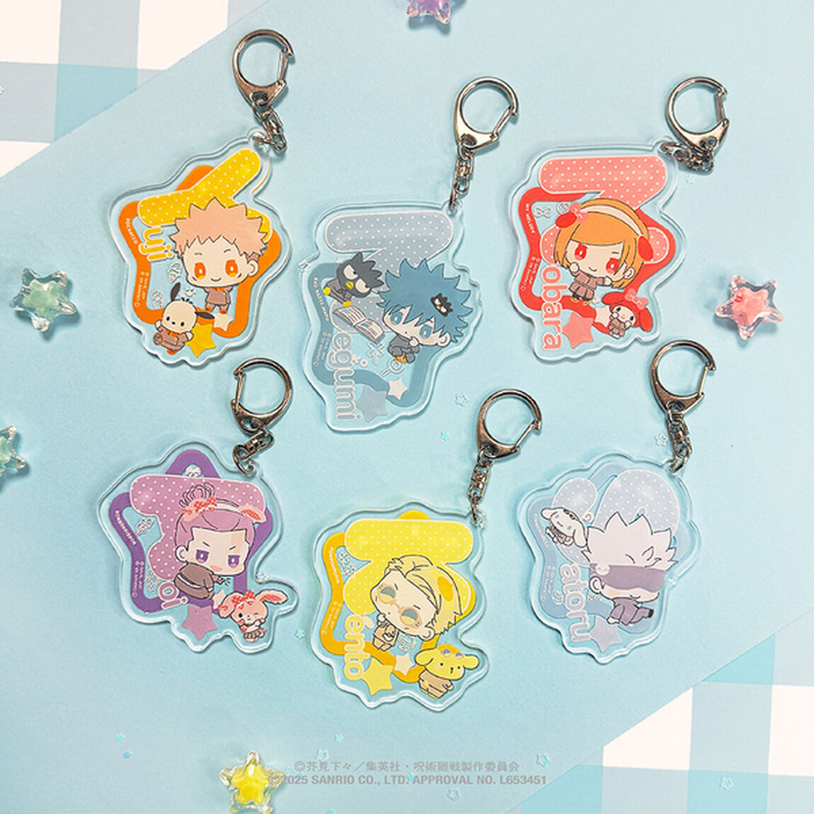呪術廻戦&times;サンリオキャラクターズ　おなまえ入りアクリルキーホルダー 05.七海 建人・ポムポムプリン