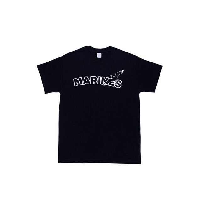 セブンネット限定デザイン　千葉ロッテマリーンズ　公式　カジュアルロゴTシャツ　ブラック　Ｍサイズ　（70％OFF）
