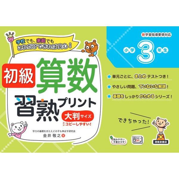 初級算数習熟プリント小学3年生 大判サイズ - 通販｜セブンネット