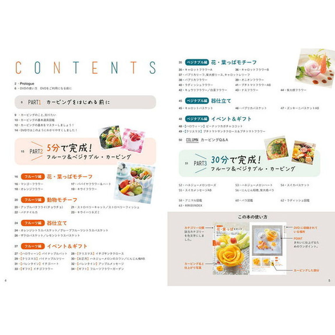 フルーツ&ベジタブル・カービング いちばんわかりやすいDVD付き 5分で完成! かんたん、かわいい、飾り切り