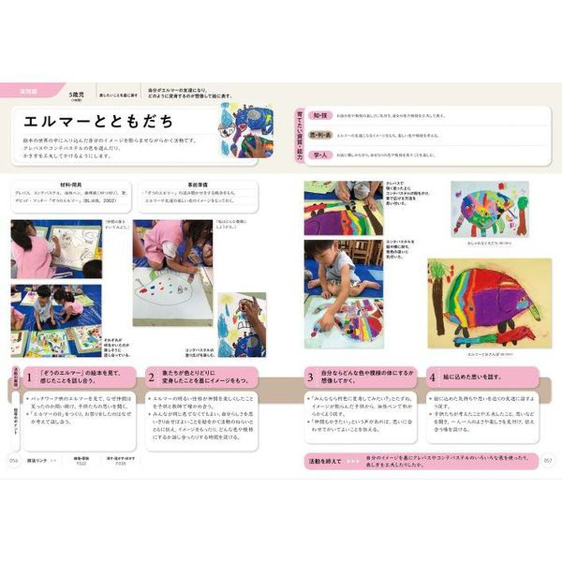 クレパスのじかん　かく　たのしむ　ひろがる