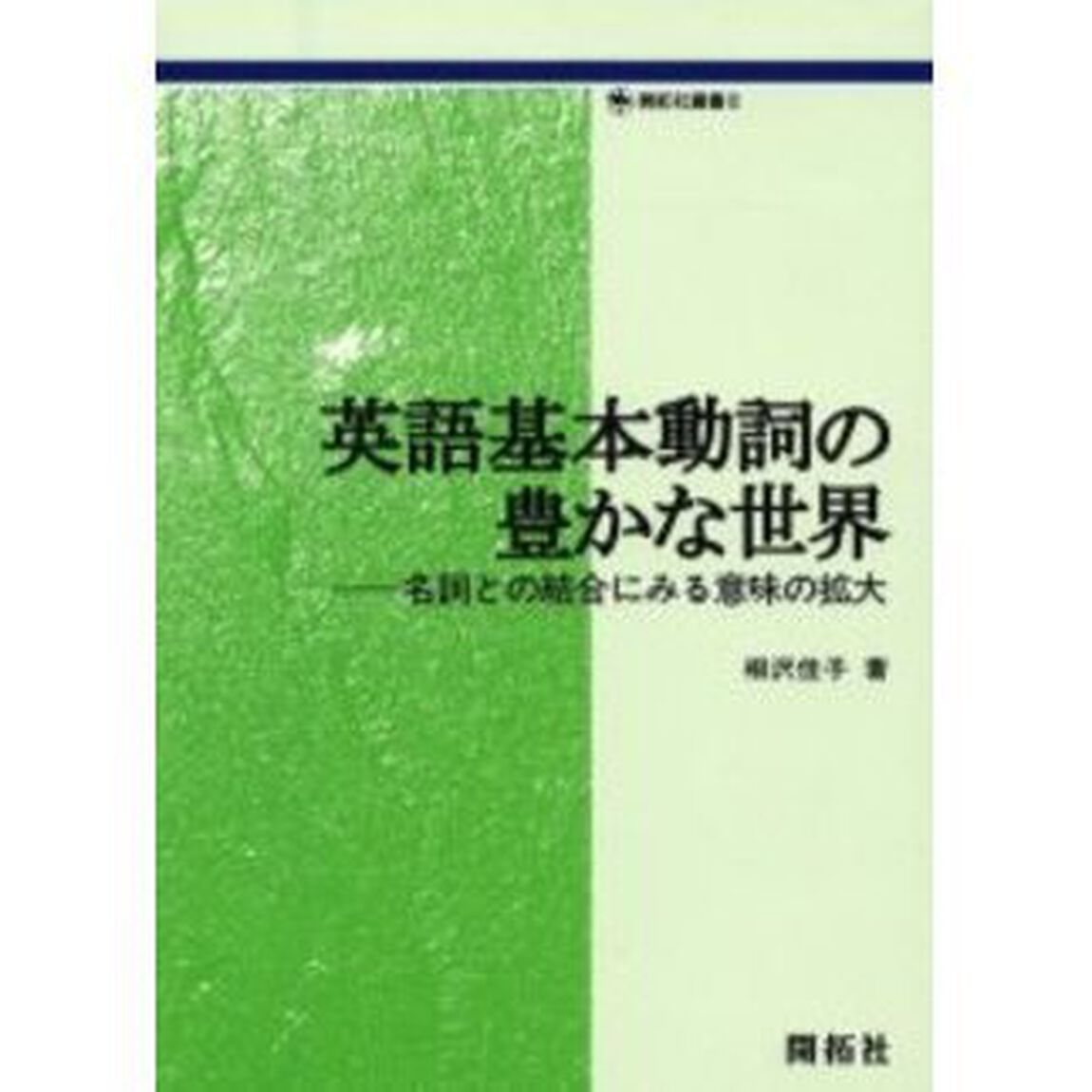 英語基本動詞の豊かな世界―名詞との結合にみる意味の拡大 (開拓社叢書)