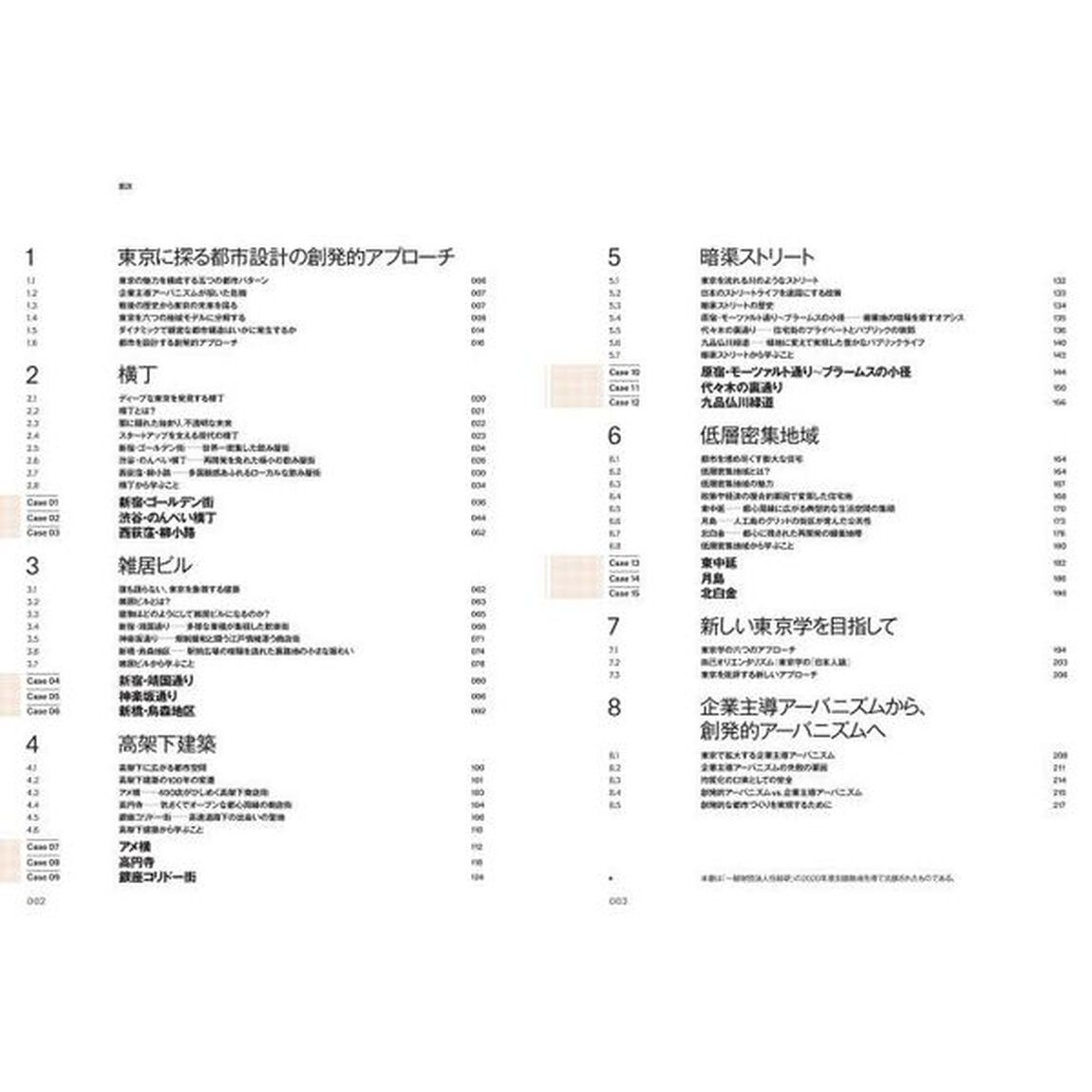 東京の創発的アーバニズム　横丁・雑居ビル・高架下建築・暗渠ストリート・低層密集地域