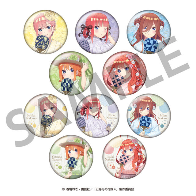 五等分の花嫁＊　トレーディング缶バッジ ＜納涼Style＞ コンプリートセット（全10種入り）
