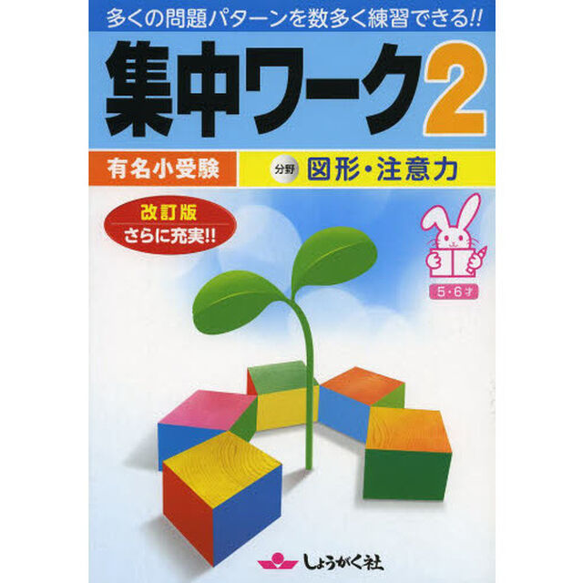 有名小受験集中ワーク　５・６才　２「改訂版」「図形・注意力」