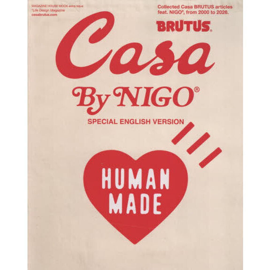 Casa BRUTUS By NIGO&reg; SPECIAL ENGLISH VERSION（特装版）「ＳＰＥＣＩＡＬ　ＥＮＧＬＩＳＨ　ＶＥＲＳＩＯＮ」