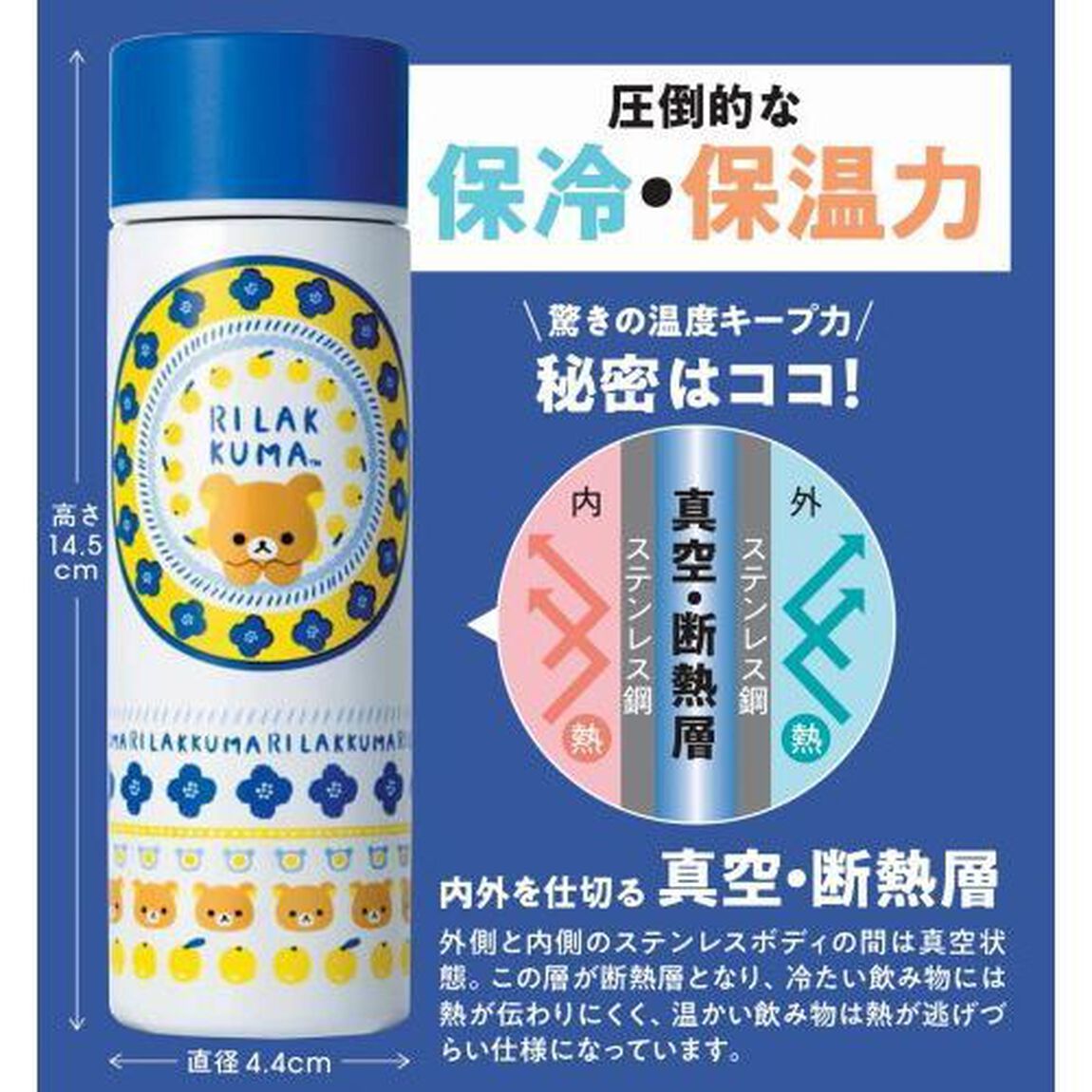 リラックマ 真空断熱ミニステンレスボトルBOOK (ブランドブック)