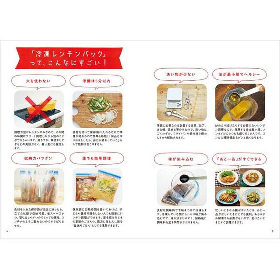 冷凍レンチンパック　保存袋に具材を詰めたら、冷凍保存！