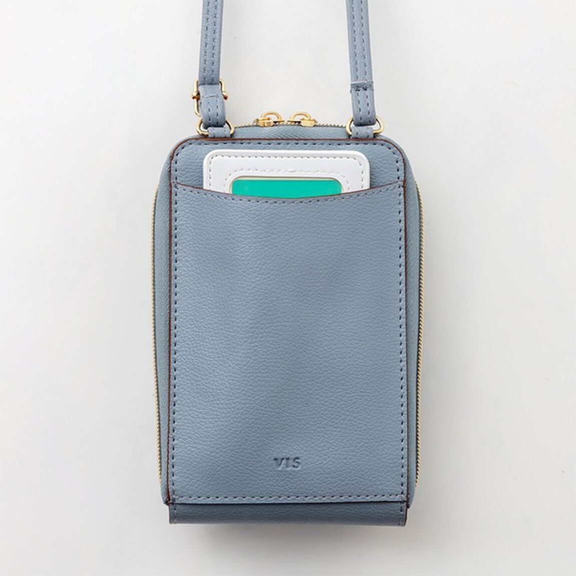 VIS フラワーカットスマホショルダー SAXE BLUE（セブン‐イレブン／セブンネット限定）