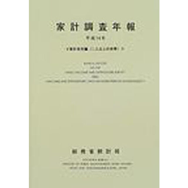 家計調査年報　家計収支編（二人以上の世帯）　平成１４年