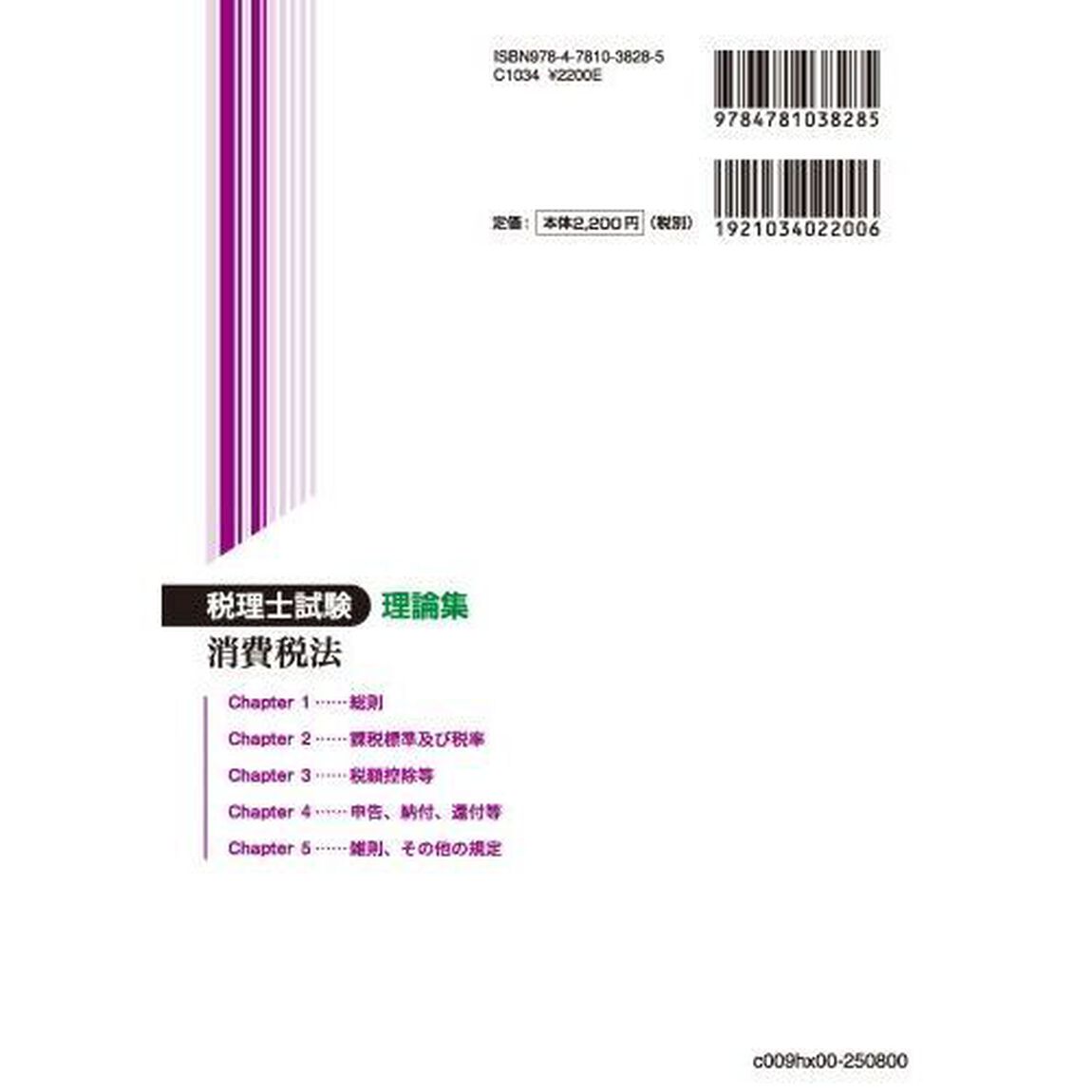 税理士試験理論集消費税法　２０２５年度版