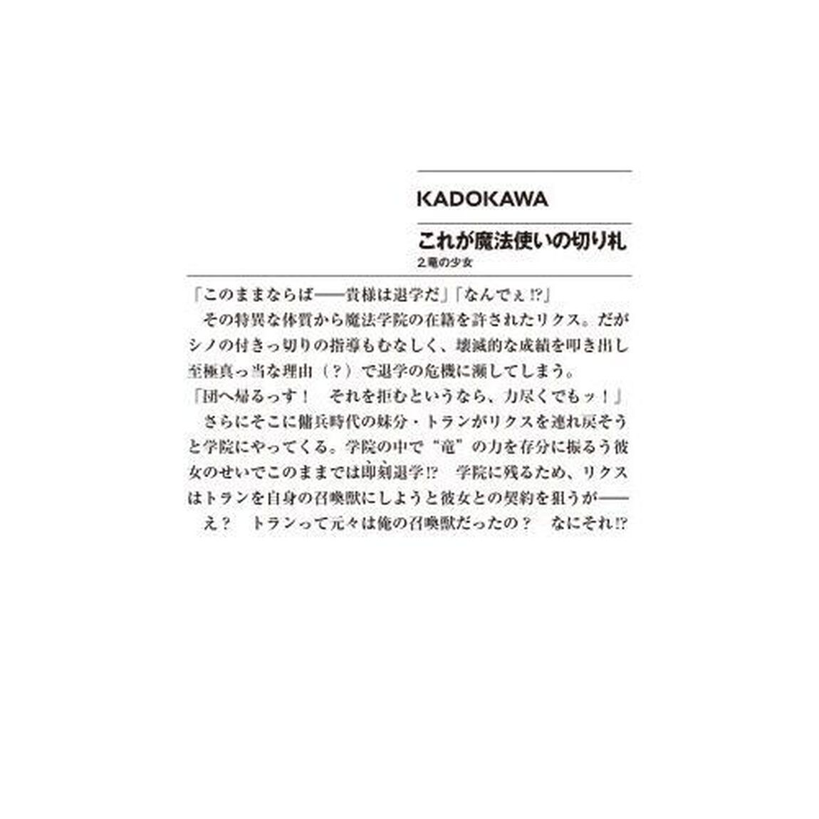 これが魔法使いの切り札　２．「竜の少女」