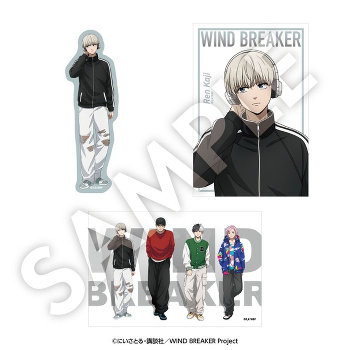 【セブンネット限定】WIND BREAKER ステッカーセット 3枚入り 梶蓮（ストリートver.）