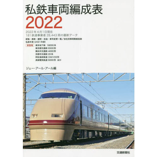 私鉄車両編成表　２０２２