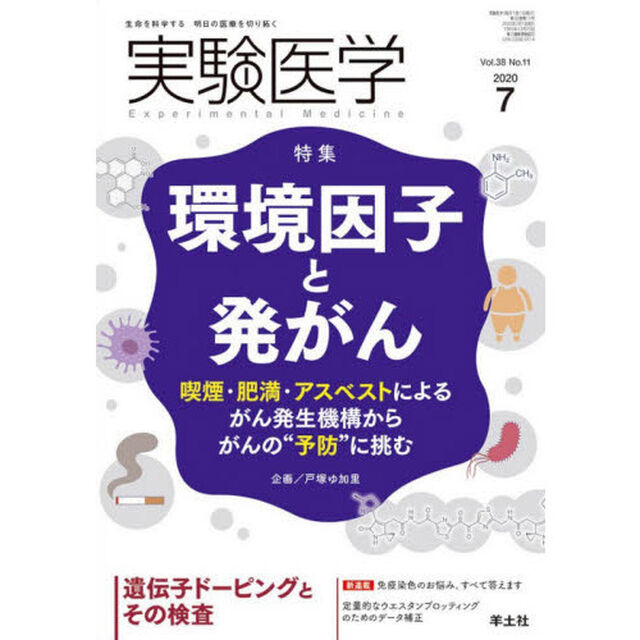 実験医学　Ｖｏｌ．３８Ｎｏ．１１（２０２０－７）「〈特集〉環境因子と発がん／遺伝子ドーピング」