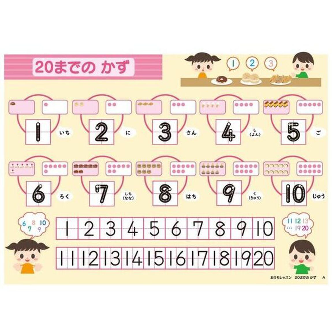 ２０までのかず　３・４・５歳　知らないあいだにセンスが身につく