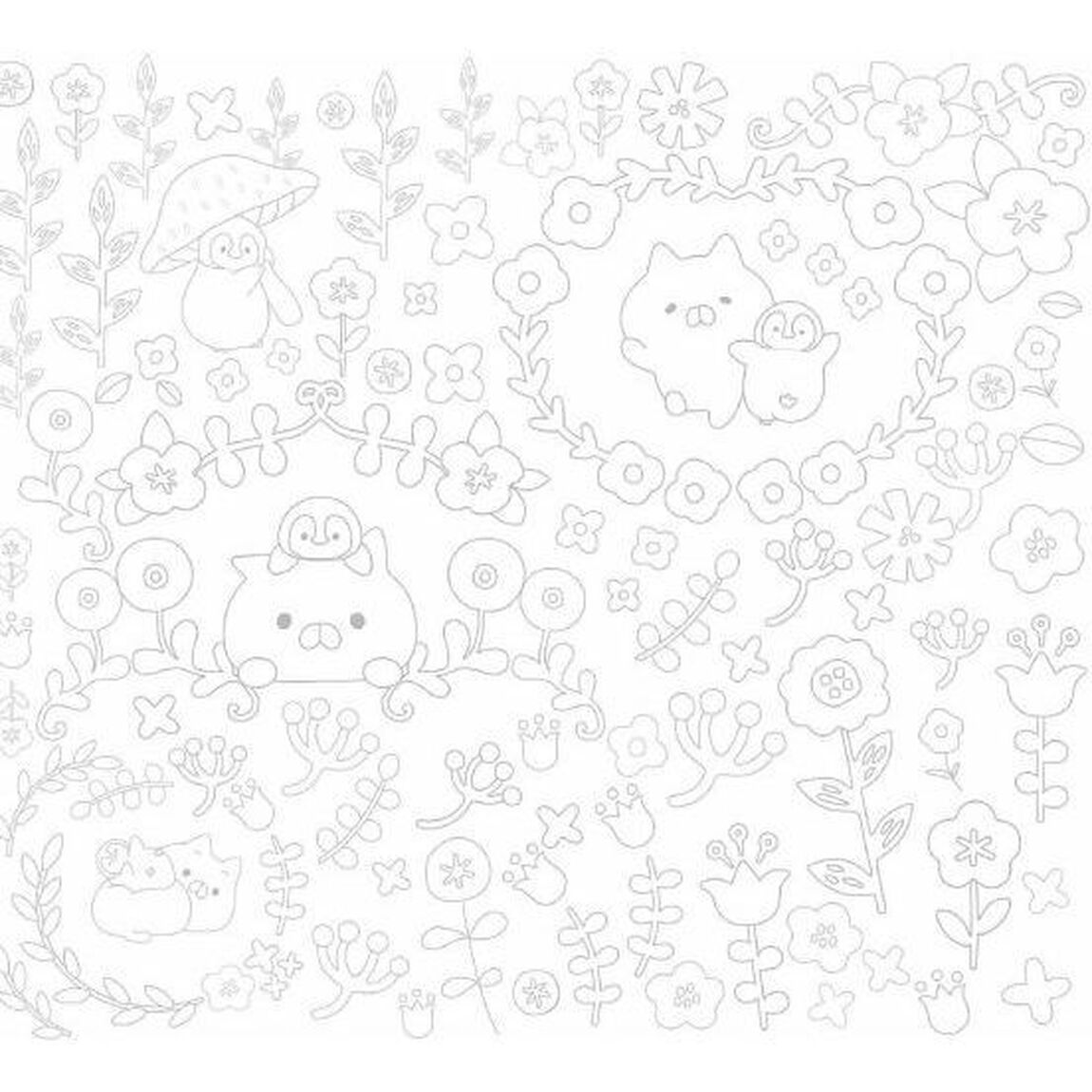 ねこぺん日和塗り絵ＢＯＯＫ　のびのび元気なふたり