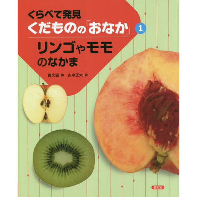 くらべて発見くだものの「おなか」　１「リンゴやモモのなかま」
