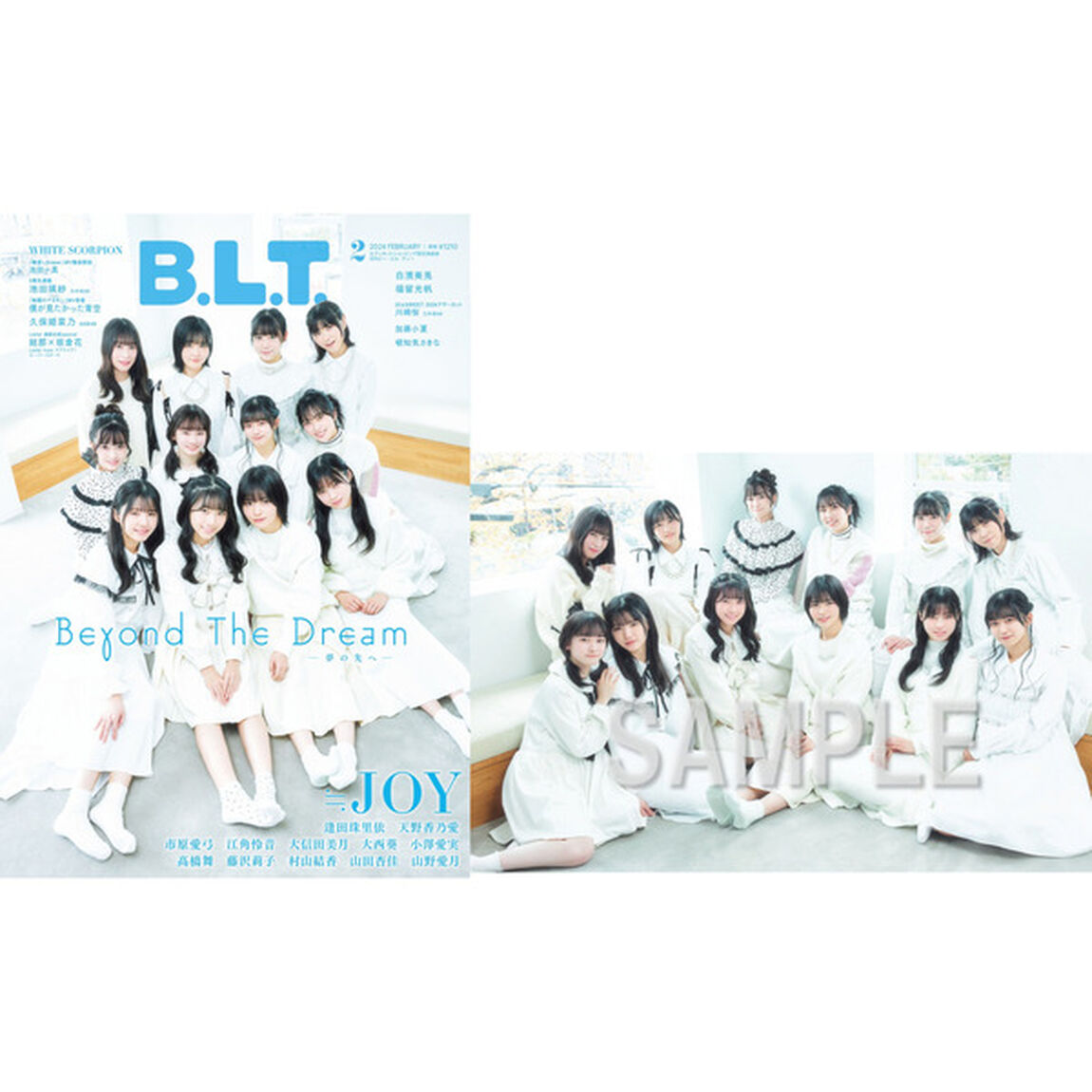 B.L.T.2024年2月号【セブンネット限定表紙　≒JOY ver.】【セブンネット限定特典：≒JOY 集合 ポストカード１枚付き】
