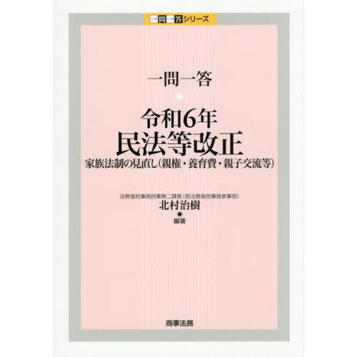 一問一答・令和６年民法等改正　家族法制の見直し（親権・養育費・親子交流等）