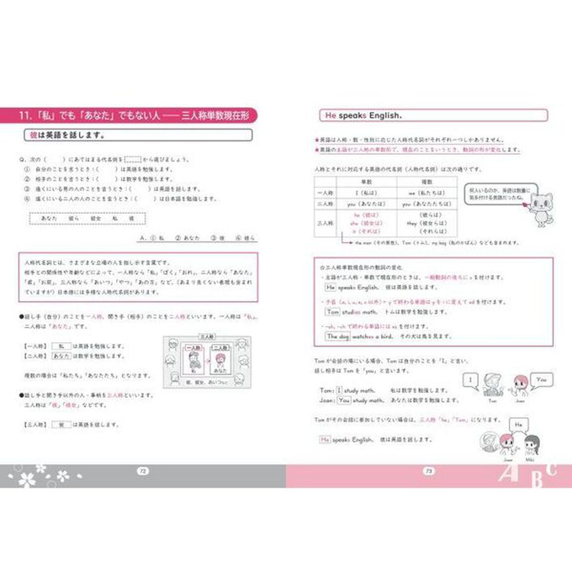 日本語と英語くらべてわかる中１英文法　中学英文法の基礎固め！解説つき問題集