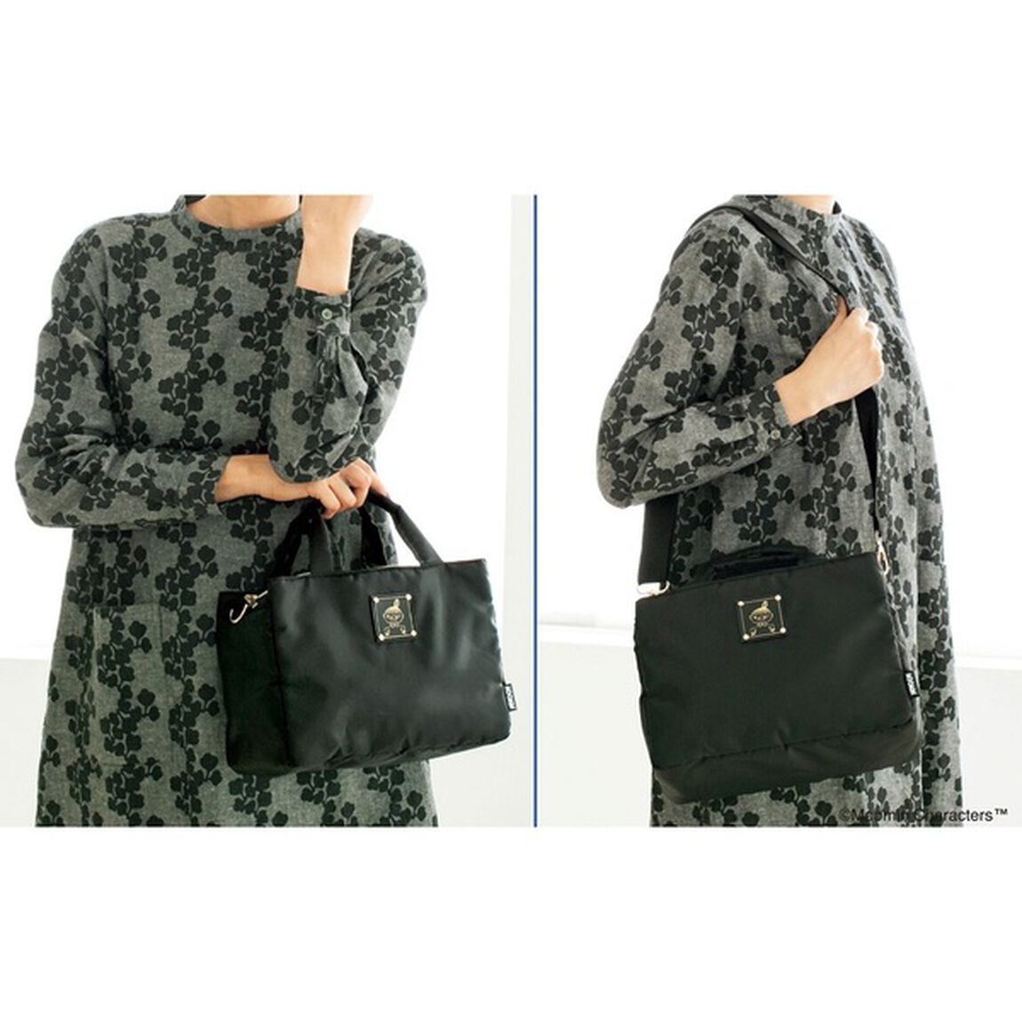 MOOMIN 超軽量で3層収納! 2WAYショルダーバッグ BOOK Black ver. (ブランドブック)