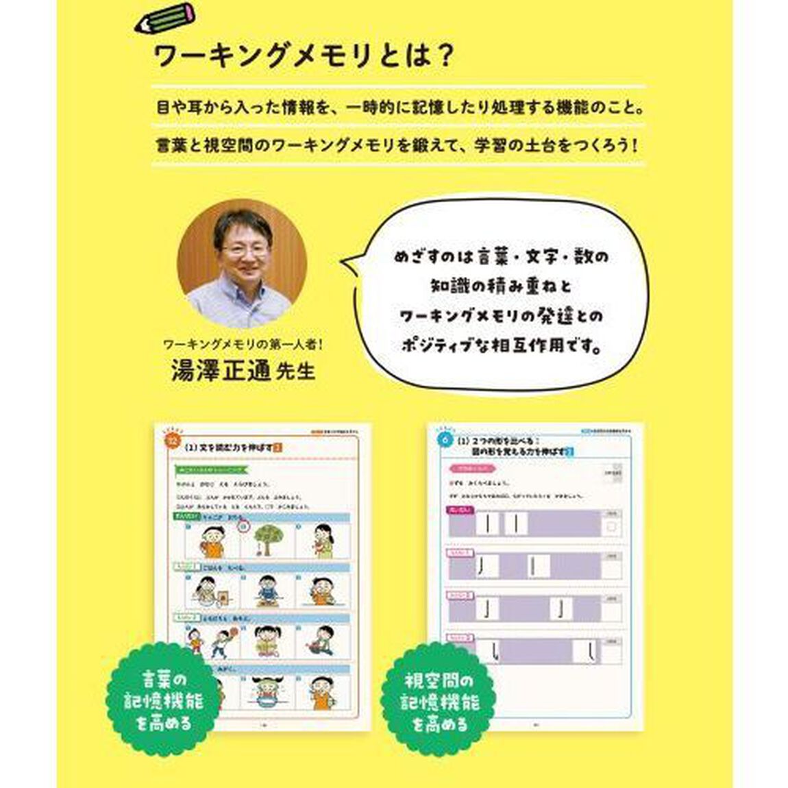 ワーキングメモリがぐんぐんのびるワークシート　学習の基礎をつくる記憶機能トレーニング　対象年齢５歳から