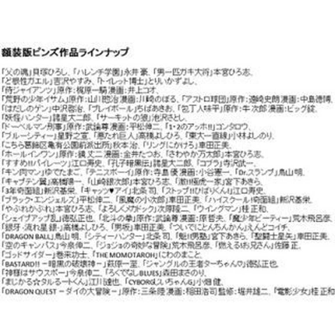 週刊少年ジャンプ５０周年展ＶＯＬ．１　額装版ピンズ　【数量限定】
