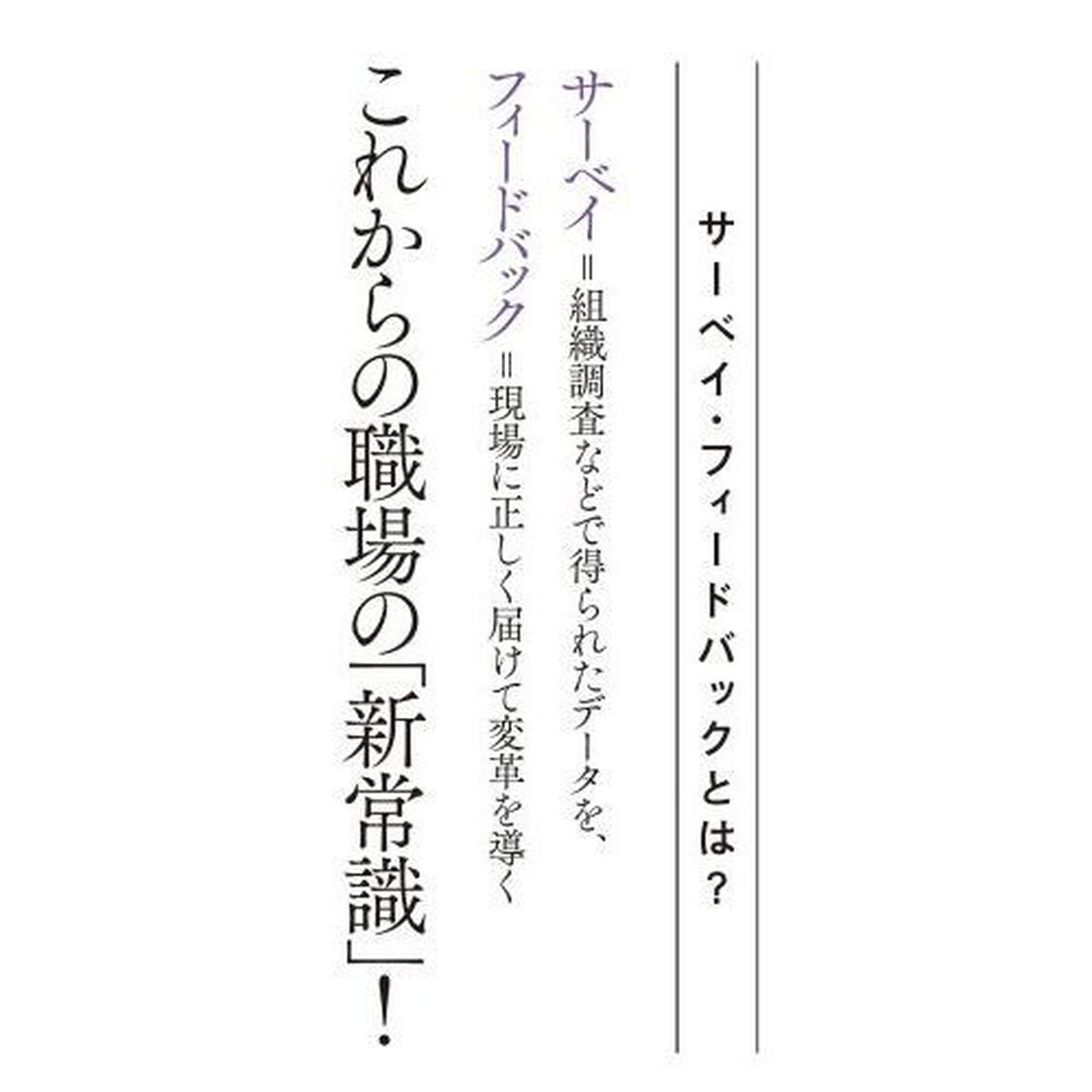 サーベイ・フィードバック入門――「データと対話」で職場を変える技術 【これからの組織開発の教科書】