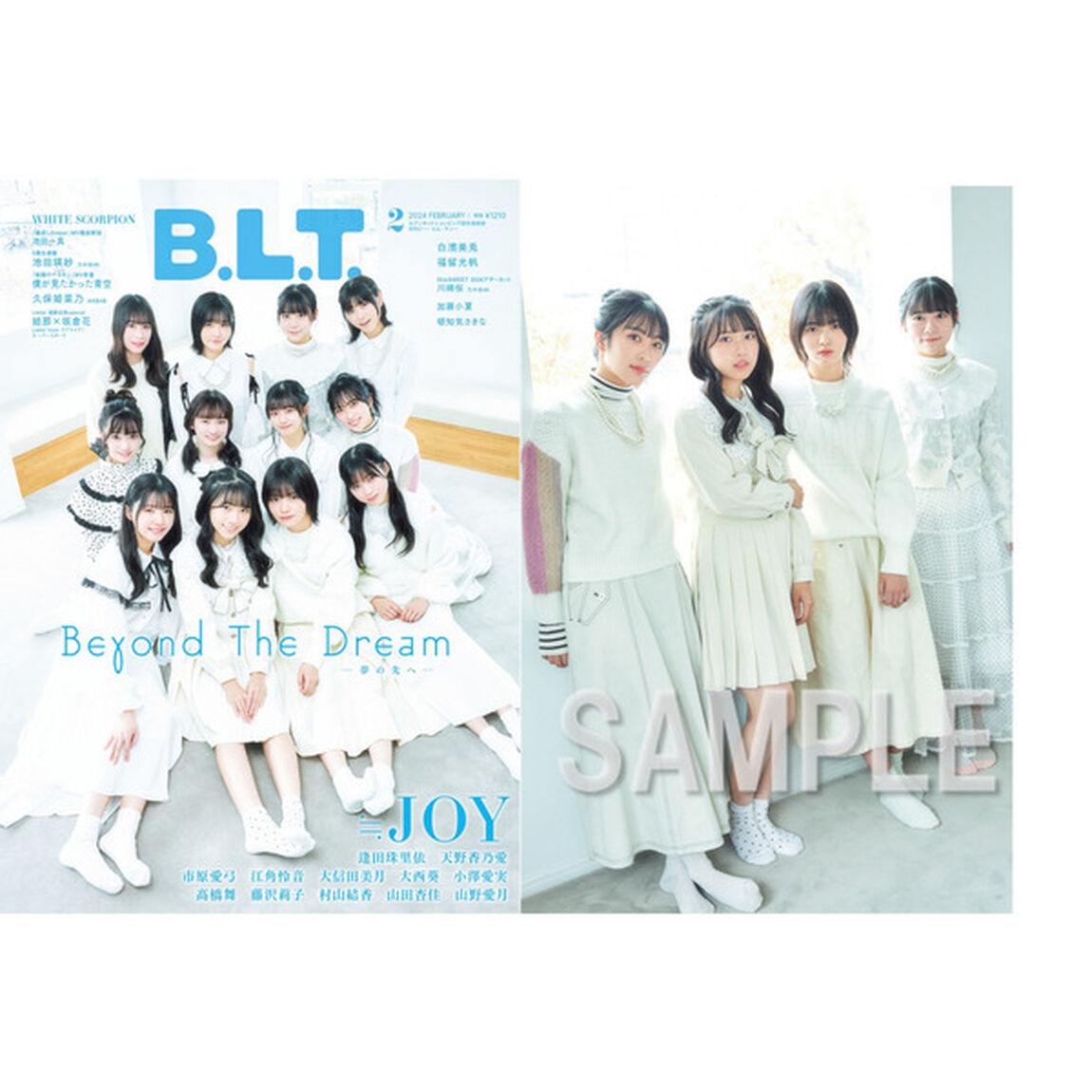 B.L.T.2024年2月号【セブンネット限定表紙　≒JOY ver.】【セブンネット限定特典：逢田珠里依&天野香乃愛&江角怜音&大西葵　ポストカード１枚付き】