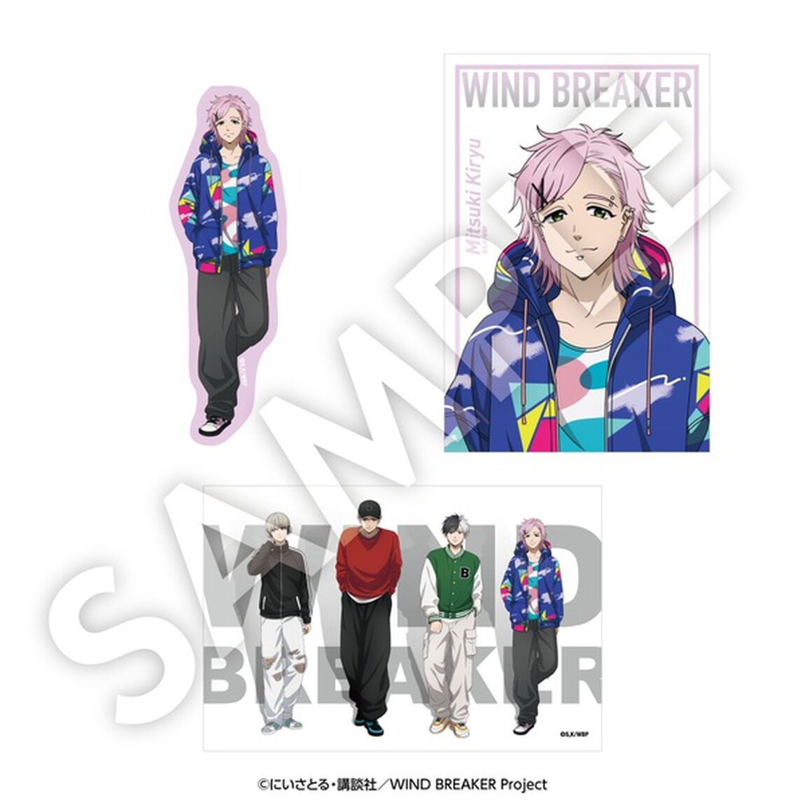 【セブンネット限定】WIND BREAKER ステッカーセット 3枚入り 桐生三輝（ストリートver.）