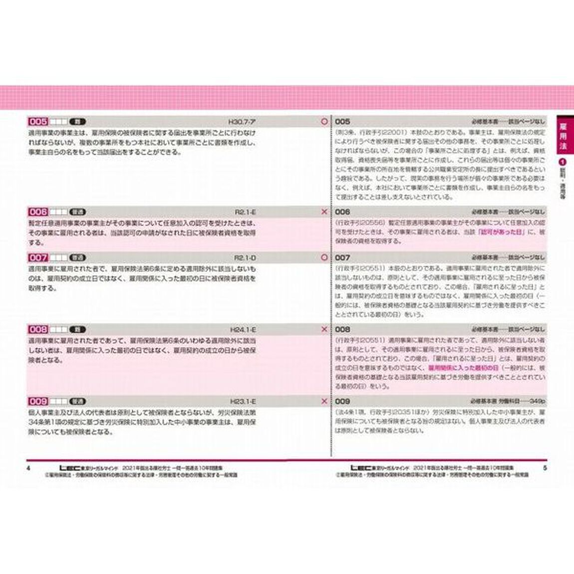 出る順社労士一問一答過去１０年問題集　２０２１年版２「雇用保険法・労働保険の保険料の徴収等に関する法律・労務管理その他の労働に関する一般常識」
