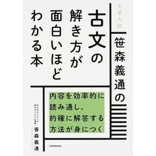笹森義通の古文の解き方が面白いほどわかる本　大学入試