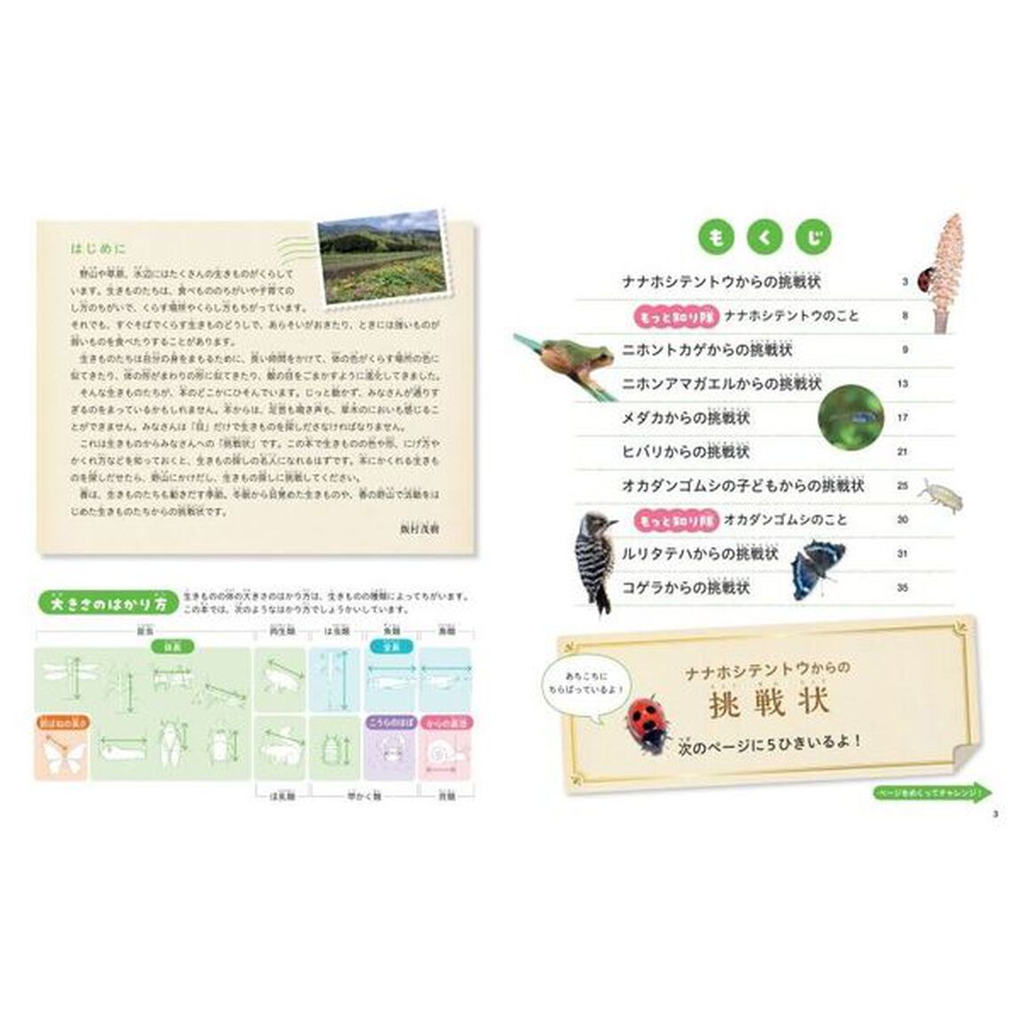 みーつけた！生きものからの挑戦状　〔１〕「春の生きものをさがせ！」