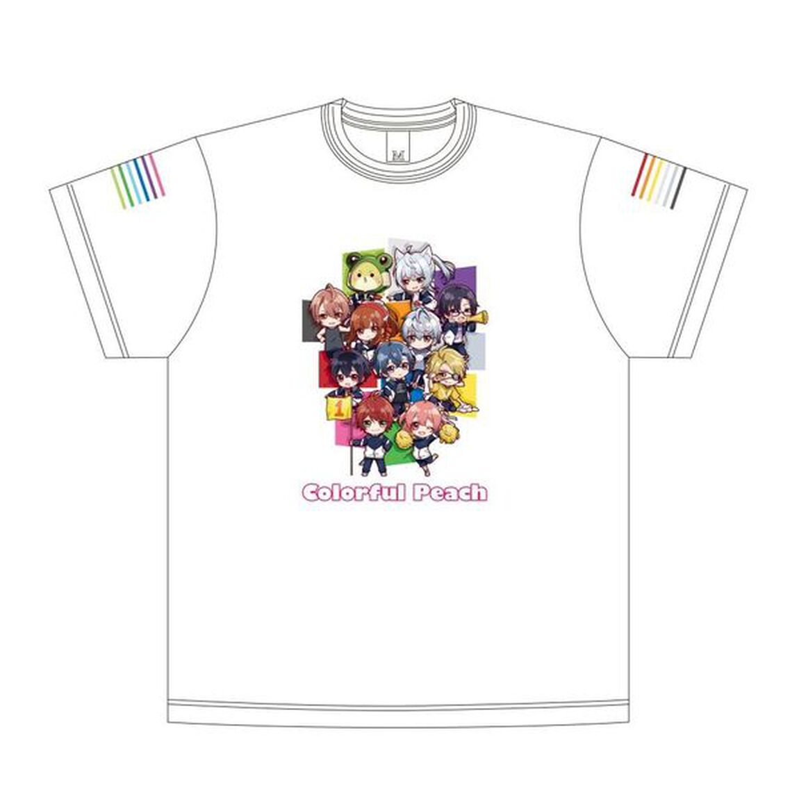 カラフルピーチ　Tシャツ　ミニキャラ絵柄・白 【Lサイズ】【セブンネット限定】
