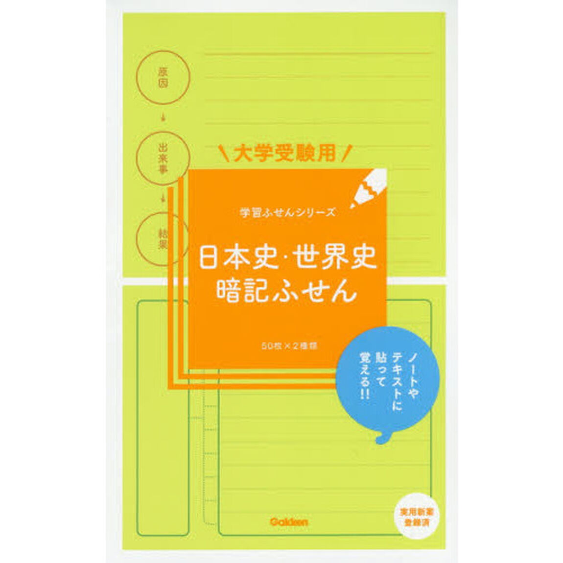 大学受験用　日本史・世界史　暗記ふせん