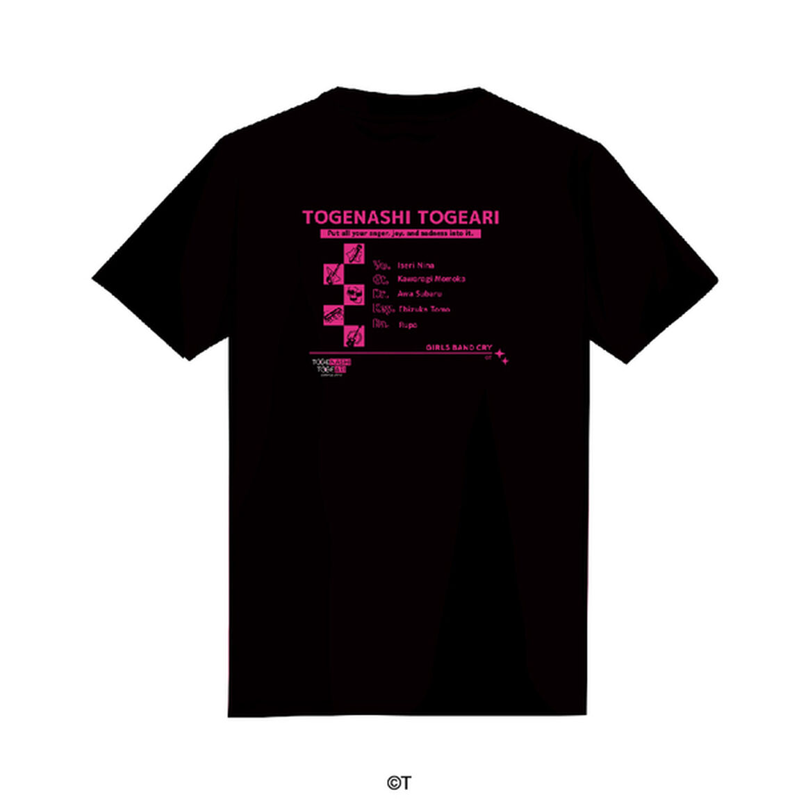 TVアニメ『ガールズバンドクライ』 Tシャツ S 01.集合
