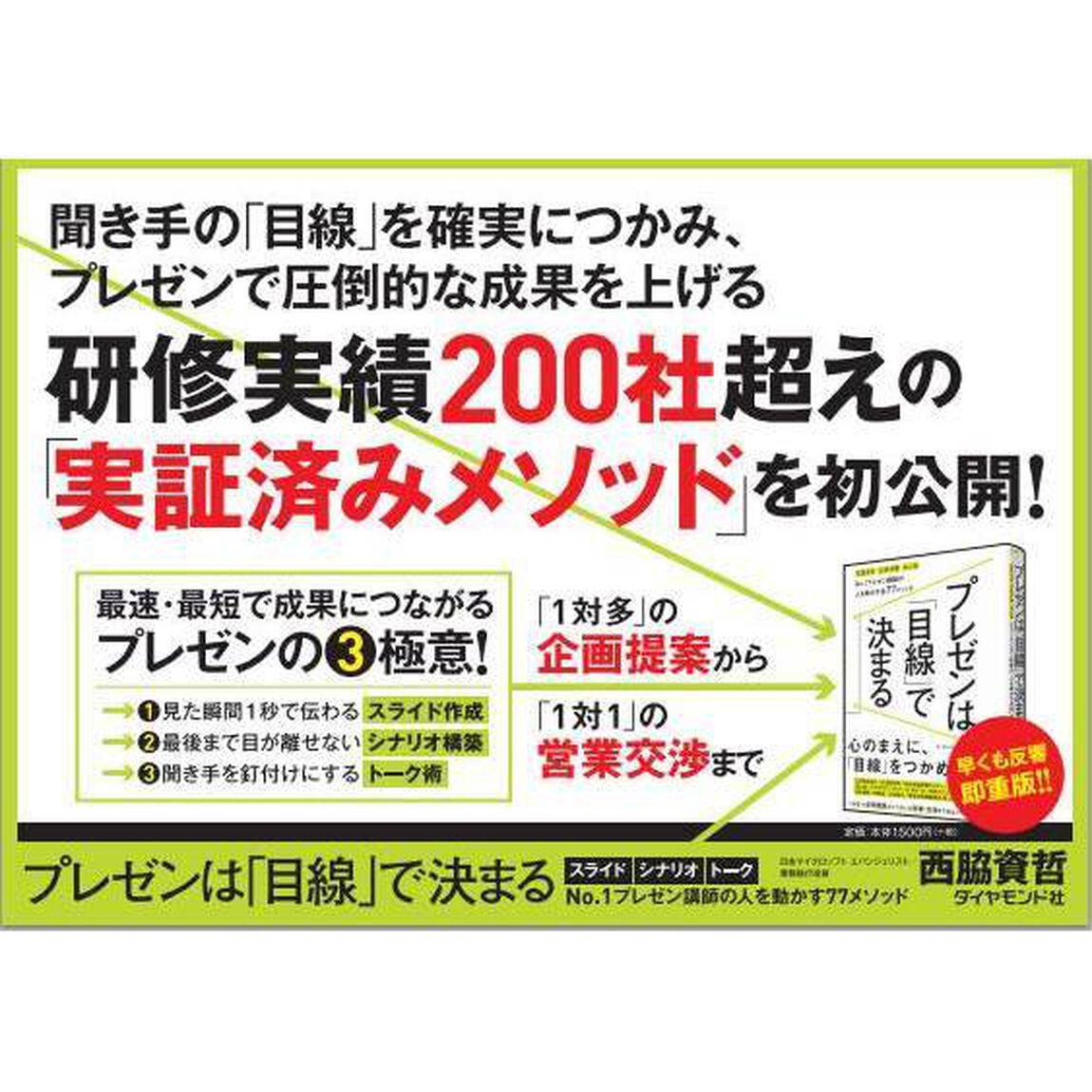 プレゼンは「目線」で決まる―――No.1プレゼン講師の 人を動かす全77メソッド