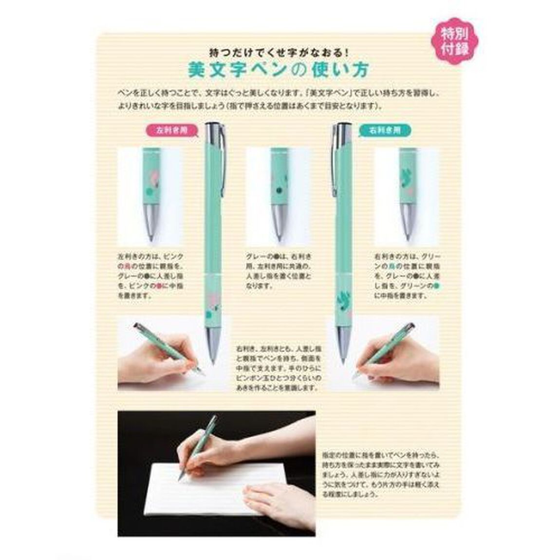 中塚翠涛の30日できれいな字が書けるペン字練習帳 持つだけでくせ字がなおる! 美文字ペンつき (TJMOOK)