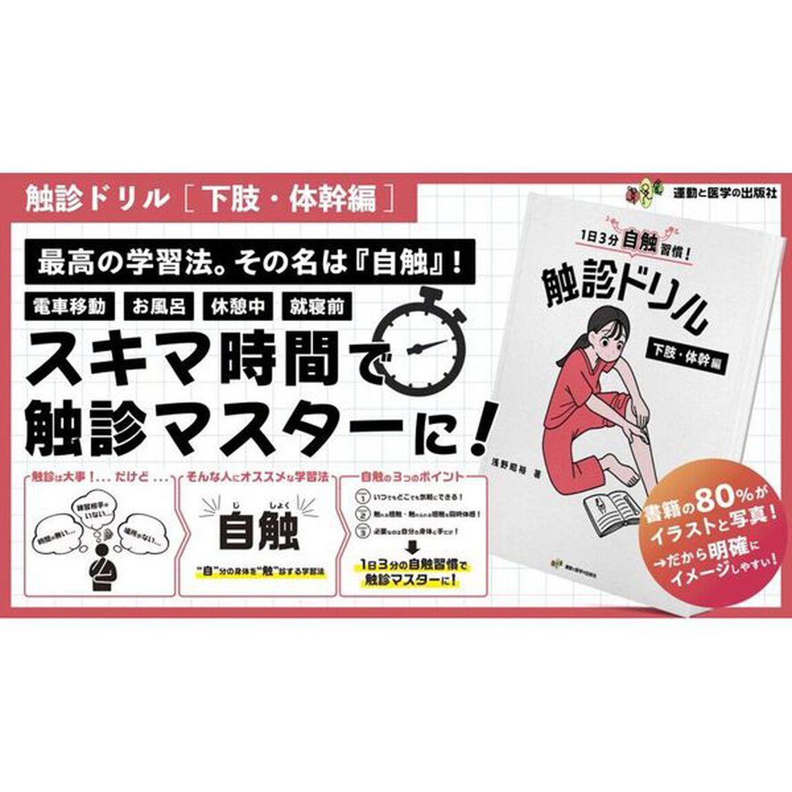 １日３分自触習慣！触診ドリル　下肢・体幹編