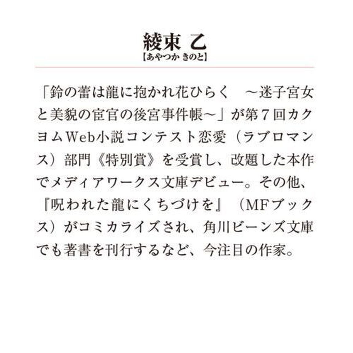迷子宮女は龍の御子のお気に入り　龍華国後宮事件帳　２