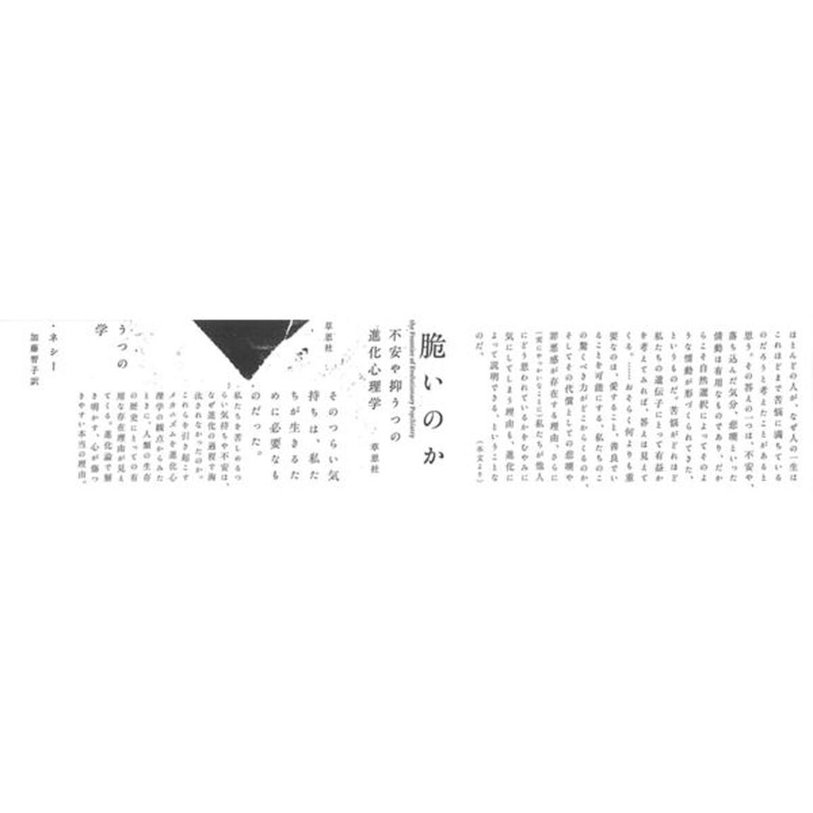 なぜ心はこんなに脆いのか　不安や抑うつの進化心理学