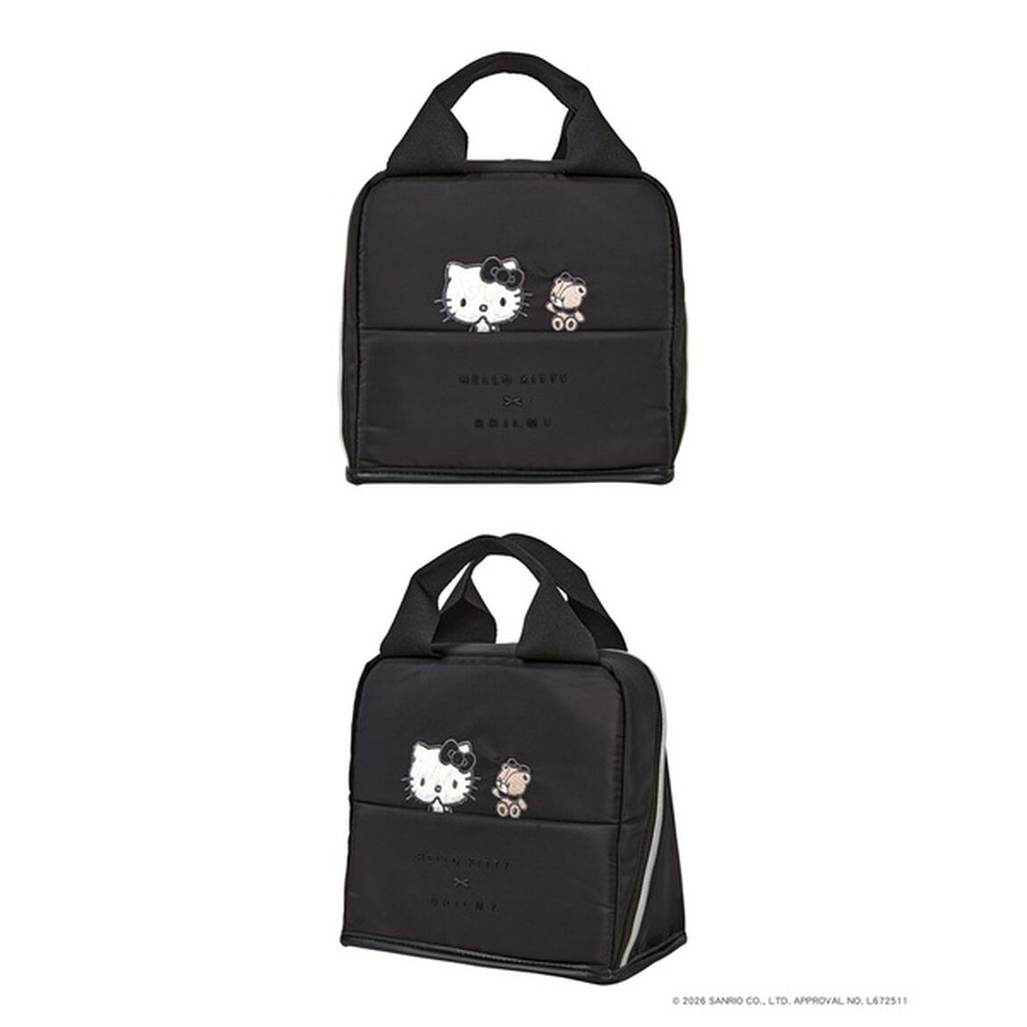 HELLO KITTY &times; BRILMY 中身が見えて時短がかなう ズボラに優しいスタンドポーチ BOOK BLACK ver. SPECIAL PACKAGE（セブン‐イレブン／セブンネット限定）