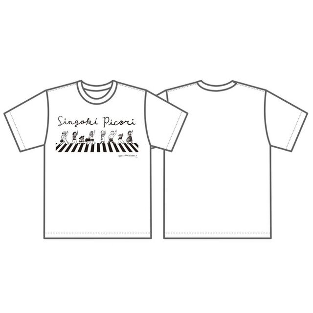 「ｂｏｏｋ　ｇｒａｆｉｘ」絵本Ｔシャツ　しんごうきピコリ　大人・ホワイトＬ
