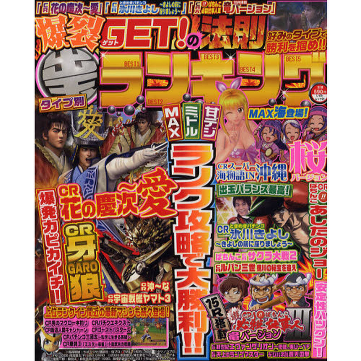 爆裂ＧＥＴ！の法則タイプ別出玉ランキング