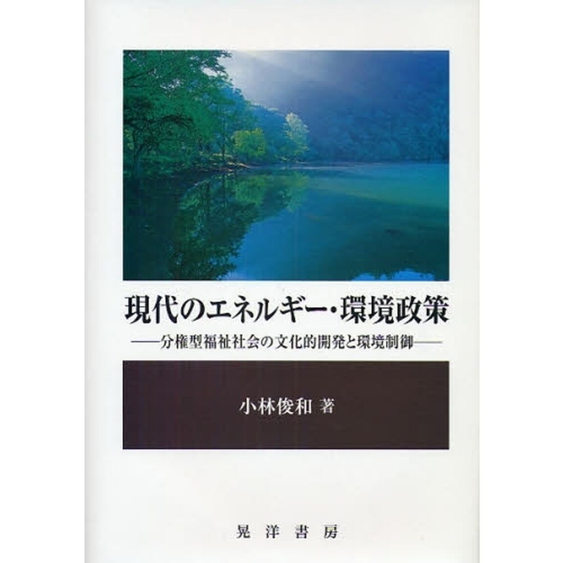 現代のエネルギー・環境政策　分権型福祉社会の文化的開発と環境制御