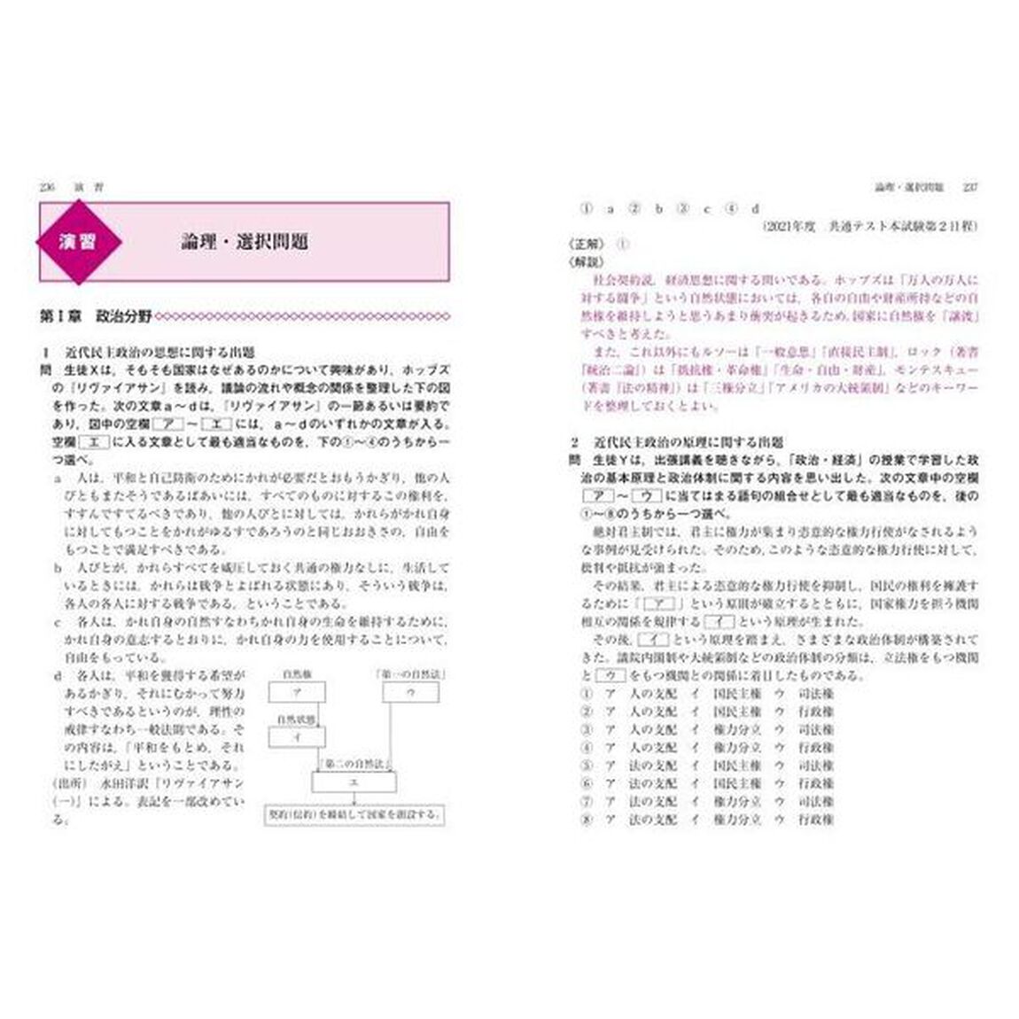 政経データバンク　一問一答論理選択問題資料・論述問題