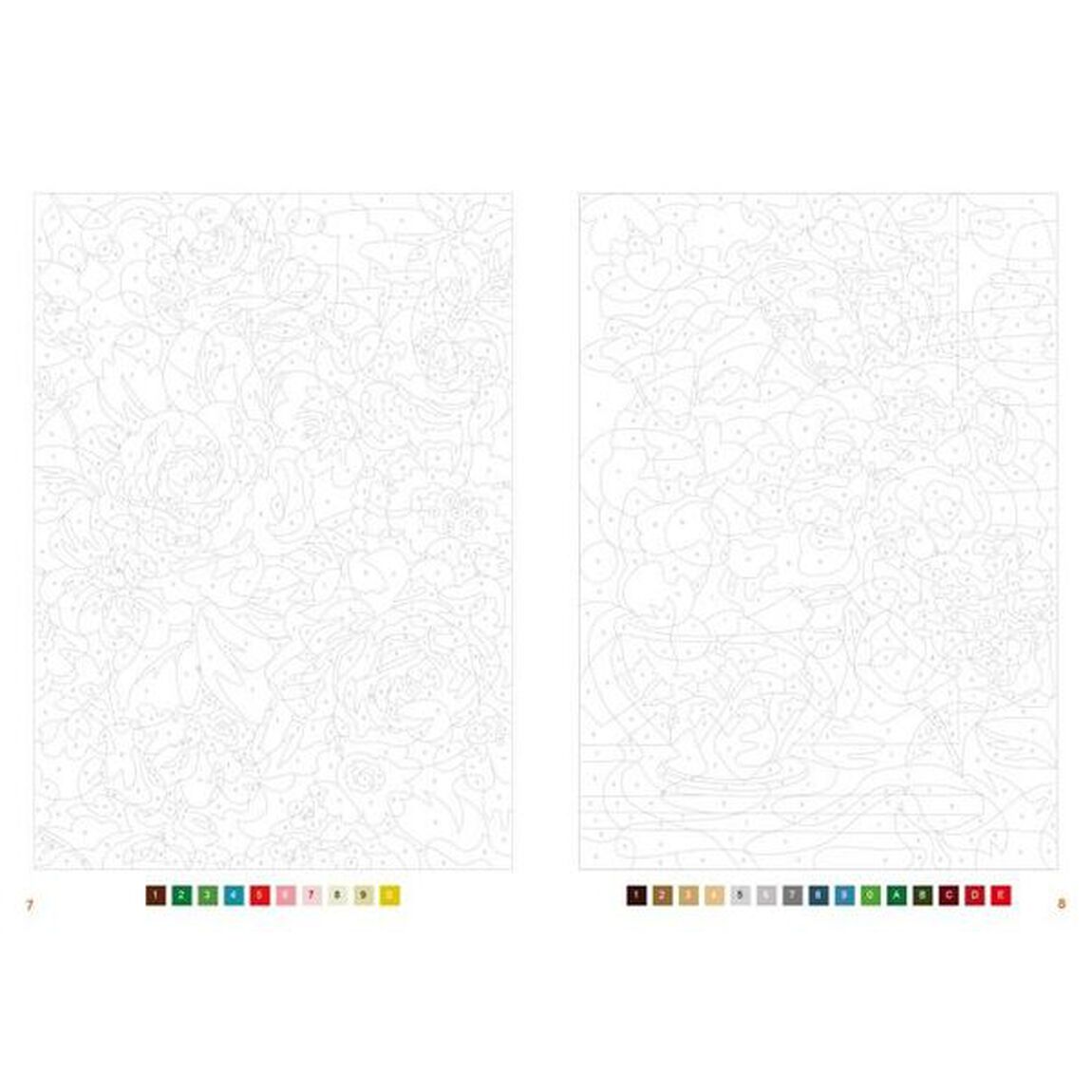 １００パズルぬりえ　１２「咲きほこる花々」
