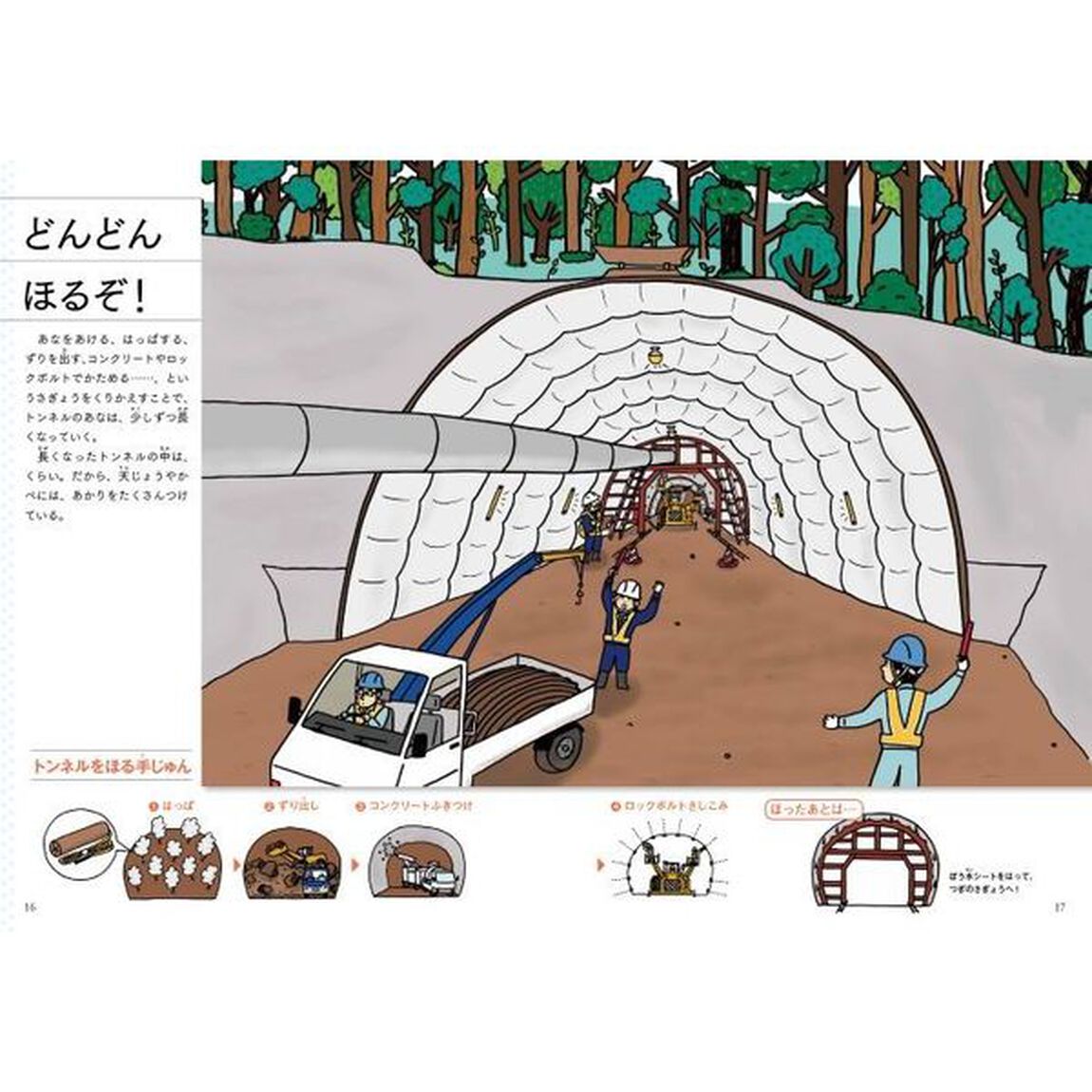 だんだんできてくる　まちたんけんにゴー！　３　おなじところから工事げんばを見つめてみた「トンネル」